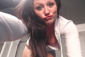 18 year old girl Cipriana A takes a cumshot in mouth after sex in mesh hosiery